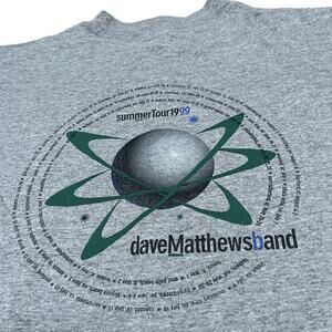 Vintage 1999 Dave Matthews Band Summer Tour XL Gray T-Shirt Merch. 90s All Sport